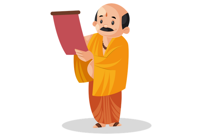 Hindi Pandit in Bangalore reading mantras for North Indian puja, havan and family rituals