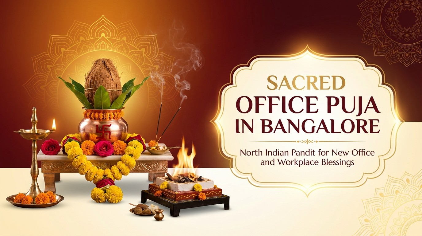 Office Puja Bangalore for business opening by Hindi pandit in Whitefield